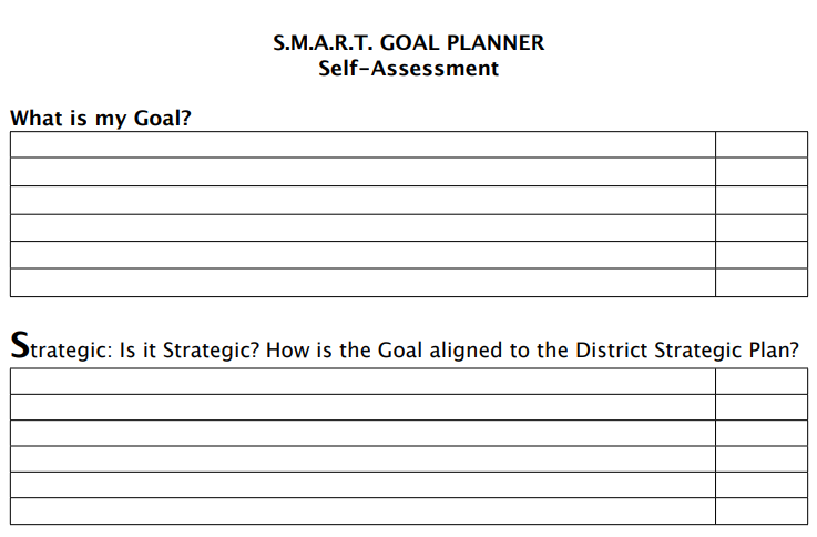 smart goals planner pdf template for goal setting