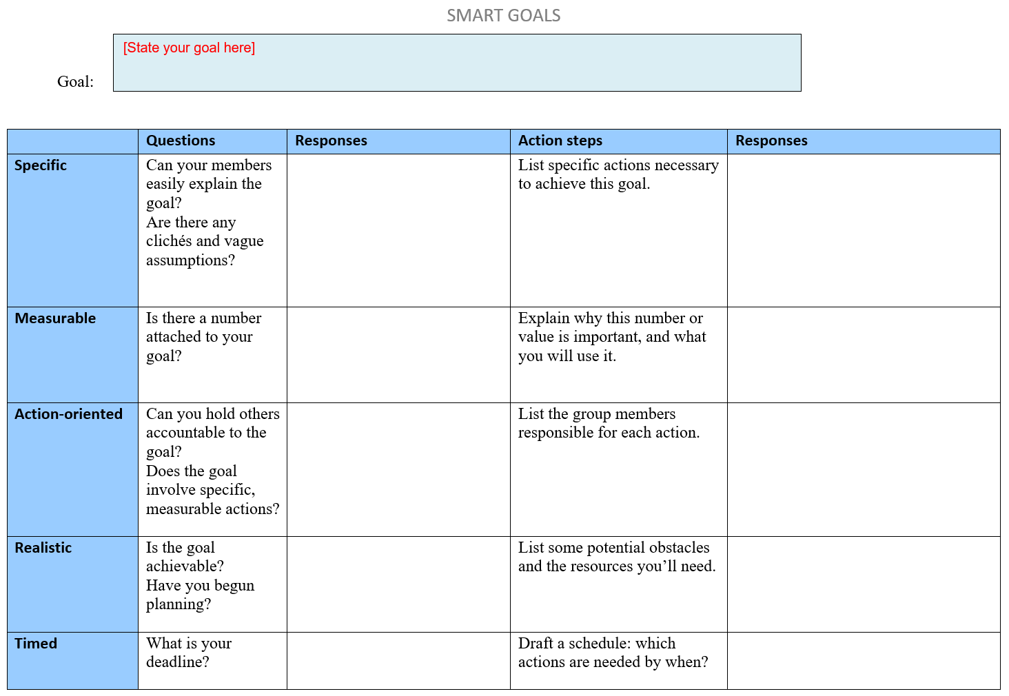 Top 9 Free Goal Setting Templates (Excel Word PDF)