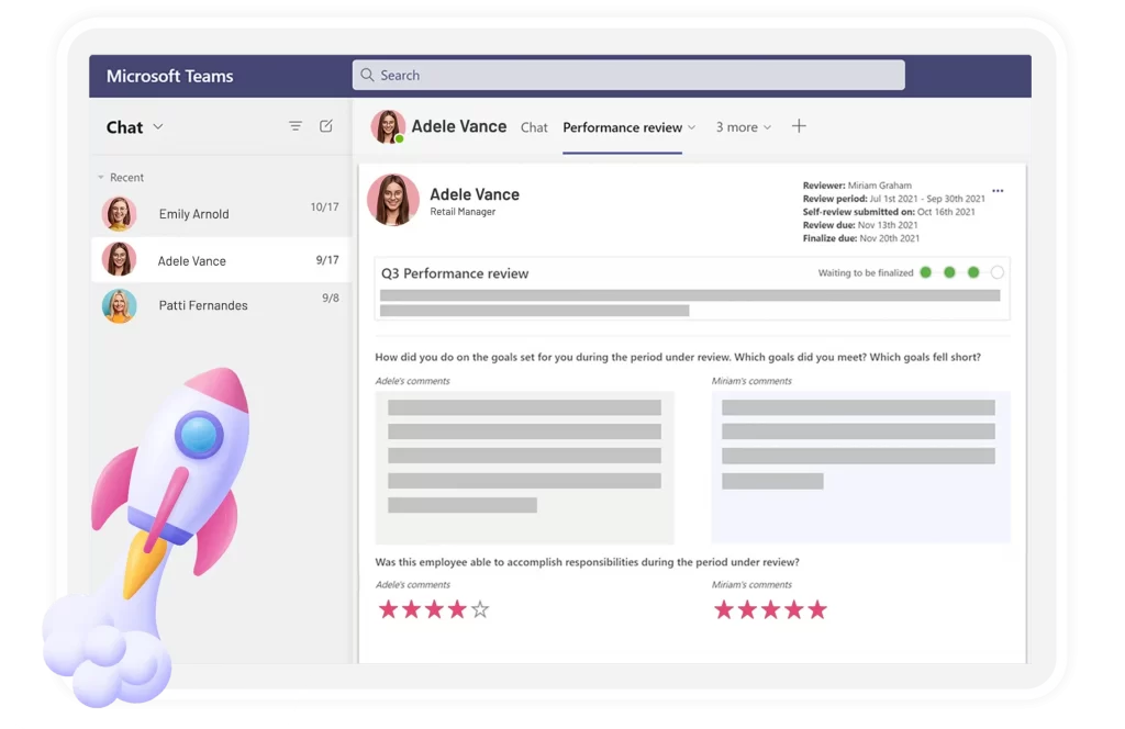 teamflect performance review in microsoft teams2