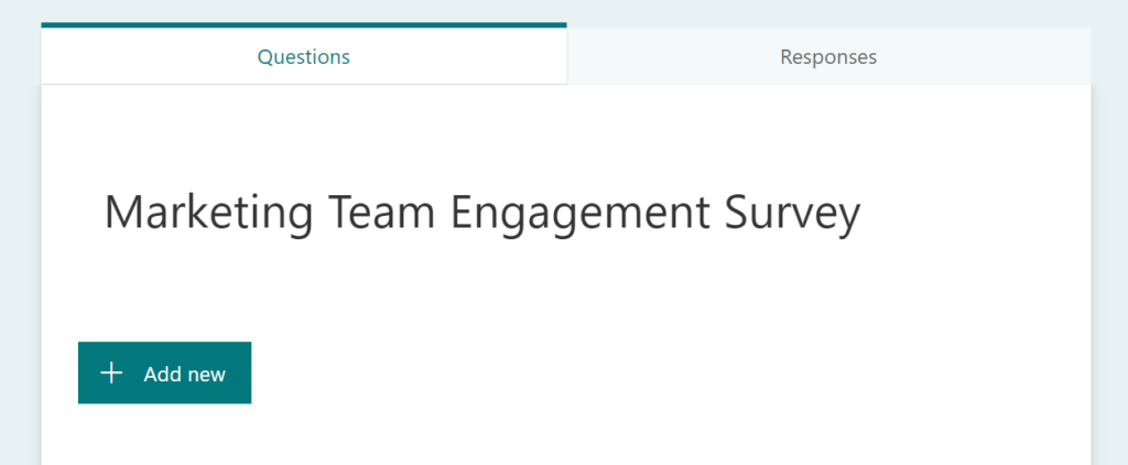 how to create a survey in teams