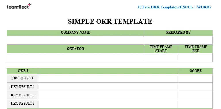 OKR template