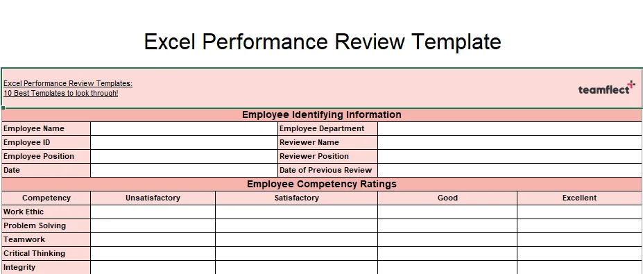 excel performance review template 9