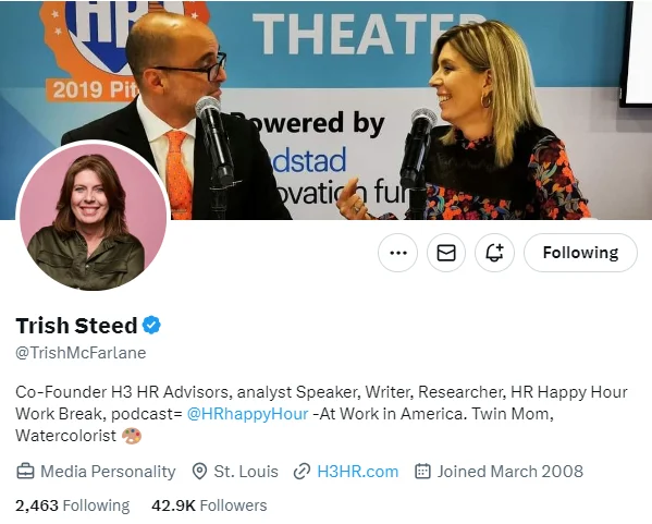 top hr influencers: Trish Steed