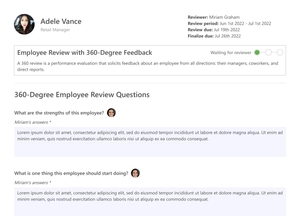 Employee Review With 360-Degree Feedback Template