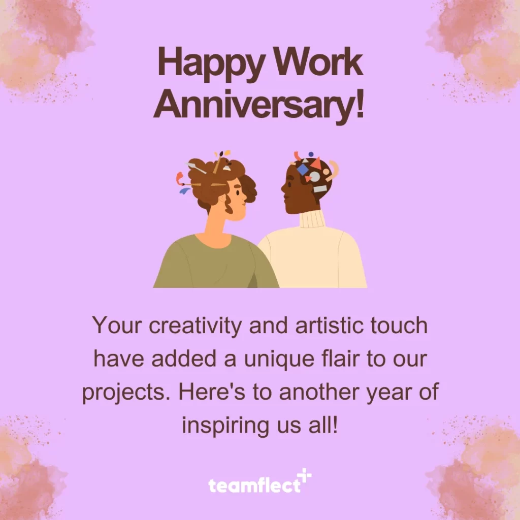 Work anniversary card 