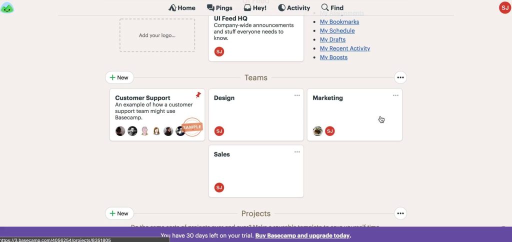 Basecamp: project management software for small teams