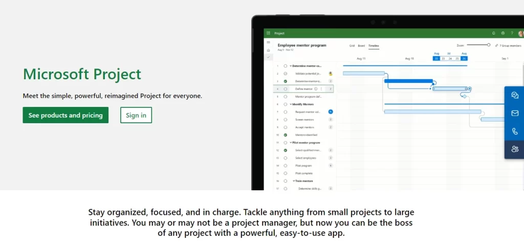 Microsoft Project: task management software