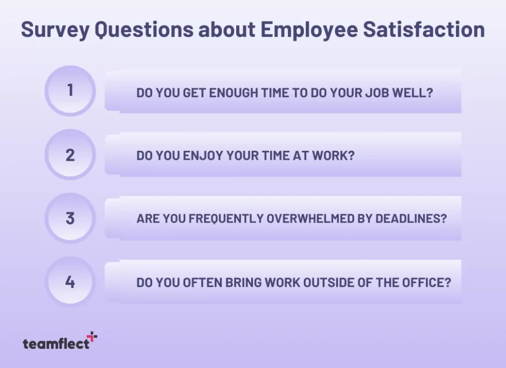 Employee Engagement Survey Questions about Employee Satisfaction
