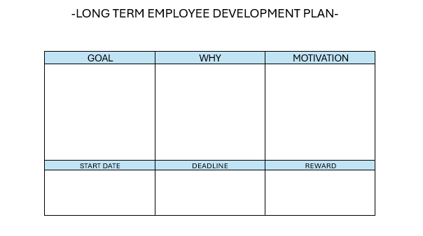 long term employee development template
