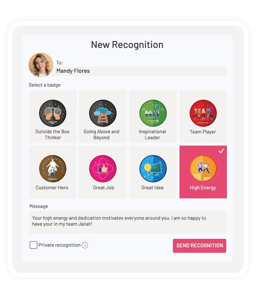 Teamflect recognition module