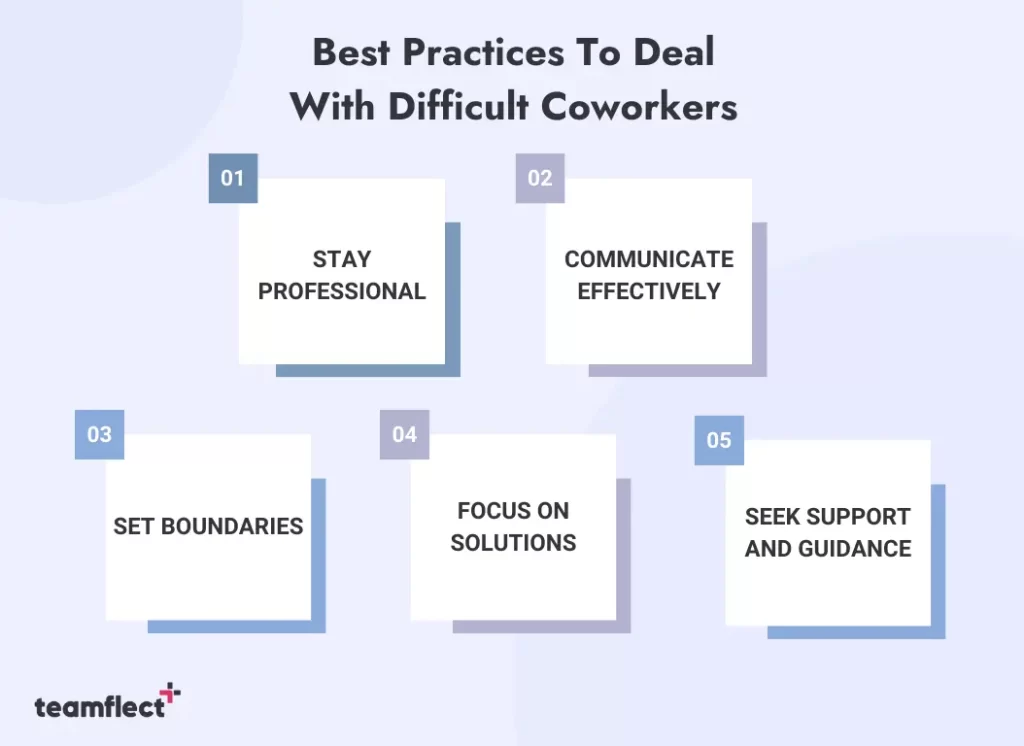 Best practices to deal with difficult coworkers.